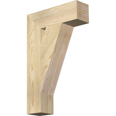 Ekena Millwork Traditional Block Rough Sawn Bracket, Douglas Fir, 4"W x 14"D x 22"H BKT04X14X22TRA05RDF